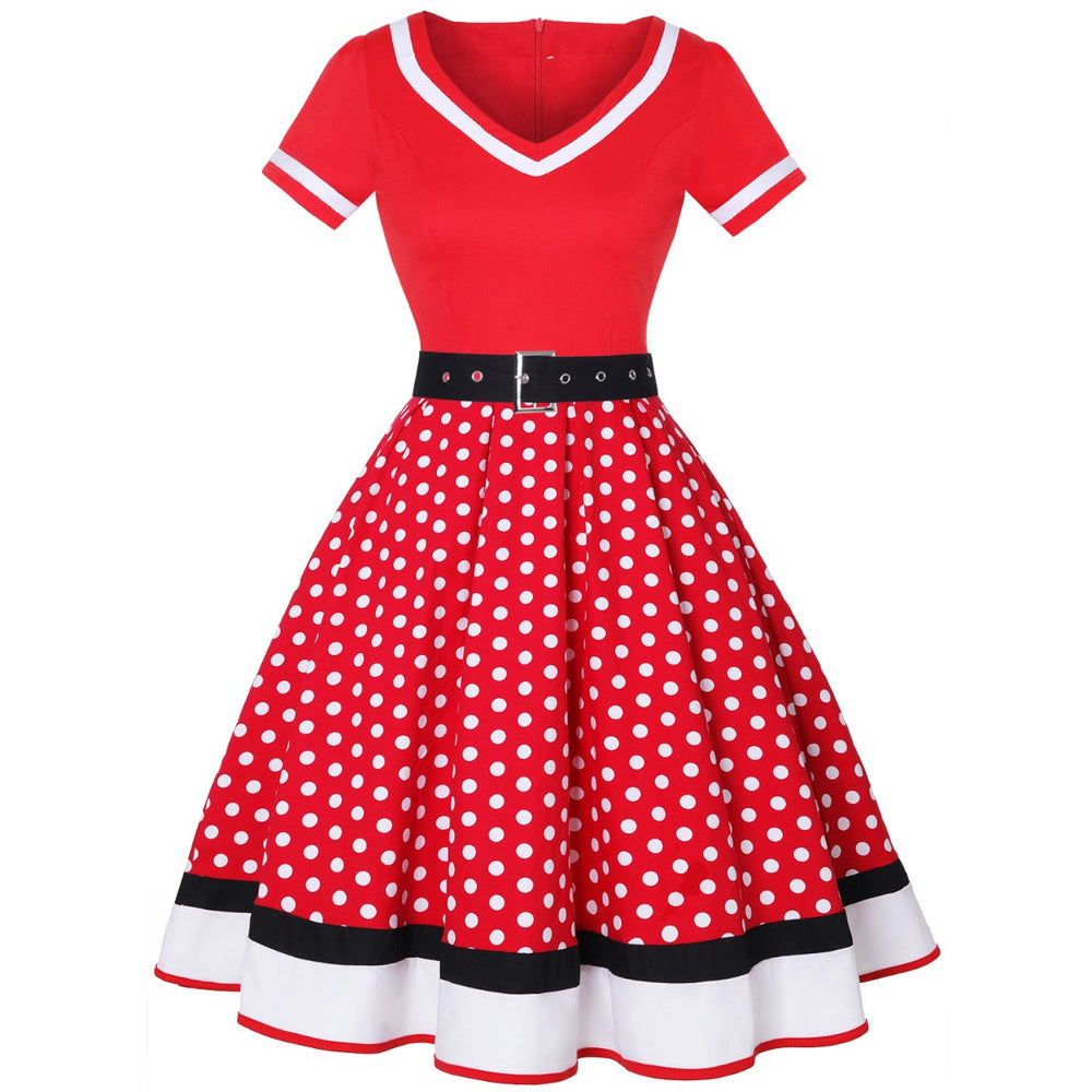 Heidi Mode | Vintage Hepburn Polka Dot Kleid