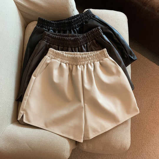 Zaida | Shorts aus Pu-Leder