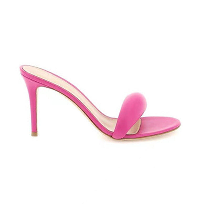 Heidi-Mode | Plus Size Ein Linie Rund Kopf Damen High Heels Schuhe