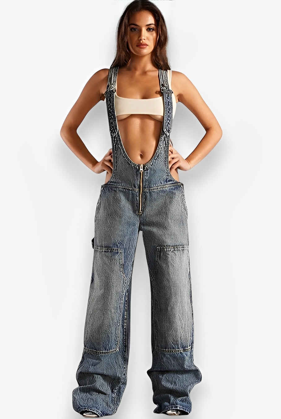 Heidi-Mode | Denim Multi Taschen Overall