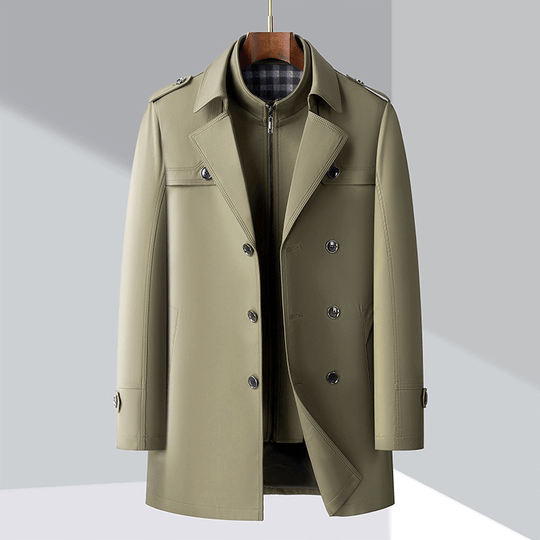 Heidi-Mode | Herren Doppelreiher Trenchcoat