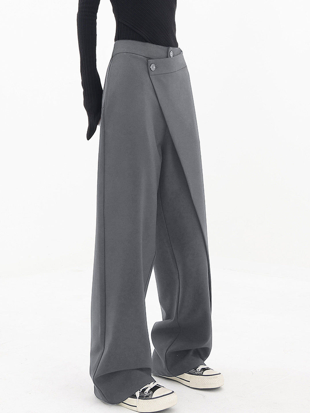 Schwarze Baggy-Hose für Damen