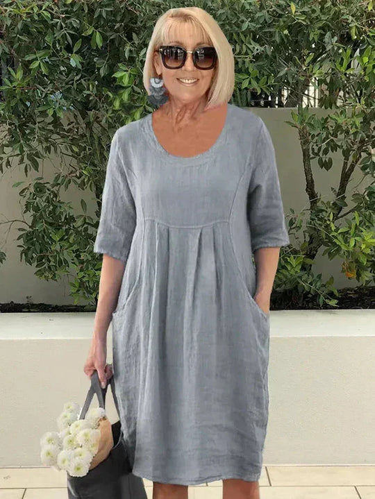 Heidi-Mode | Mischung aus Baumwolle und Leinenkleid
