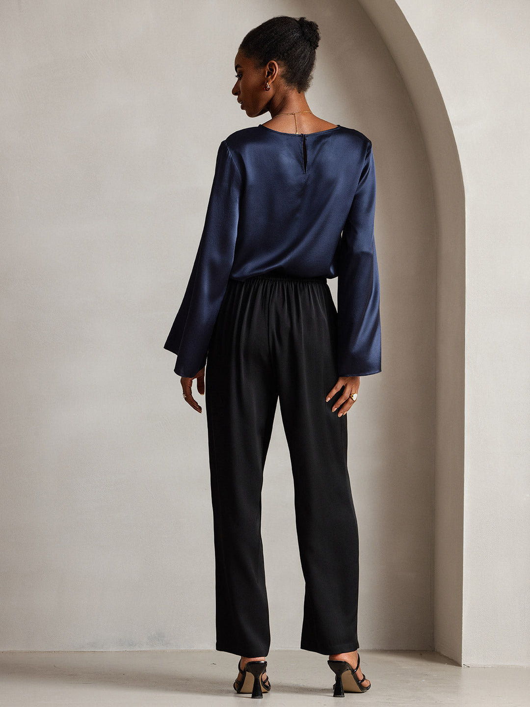 Heidi-Mode | Seiden Langarm Bluse