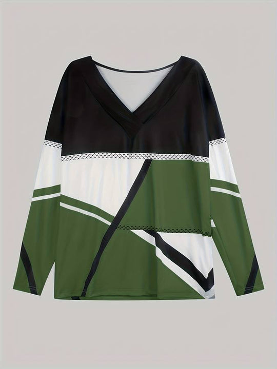 Heidi-Mode | Farbiges T-Shirt mit Geo Druck