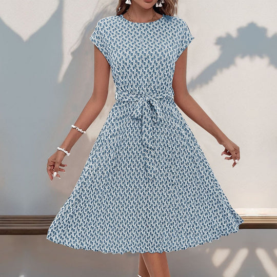 Heidi Mode | Plissee-Kleid mit geometrischem Print
