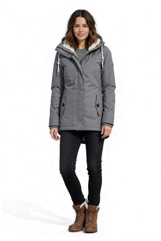 Heidi-Mode |warme Winterjacke mit Kapuze für Damen