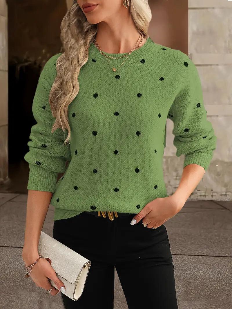 HeidiMode – langärmliger poker-dot-pullover