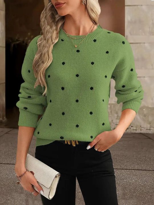 HeidiMode – langärmliger poker-dot-pullover