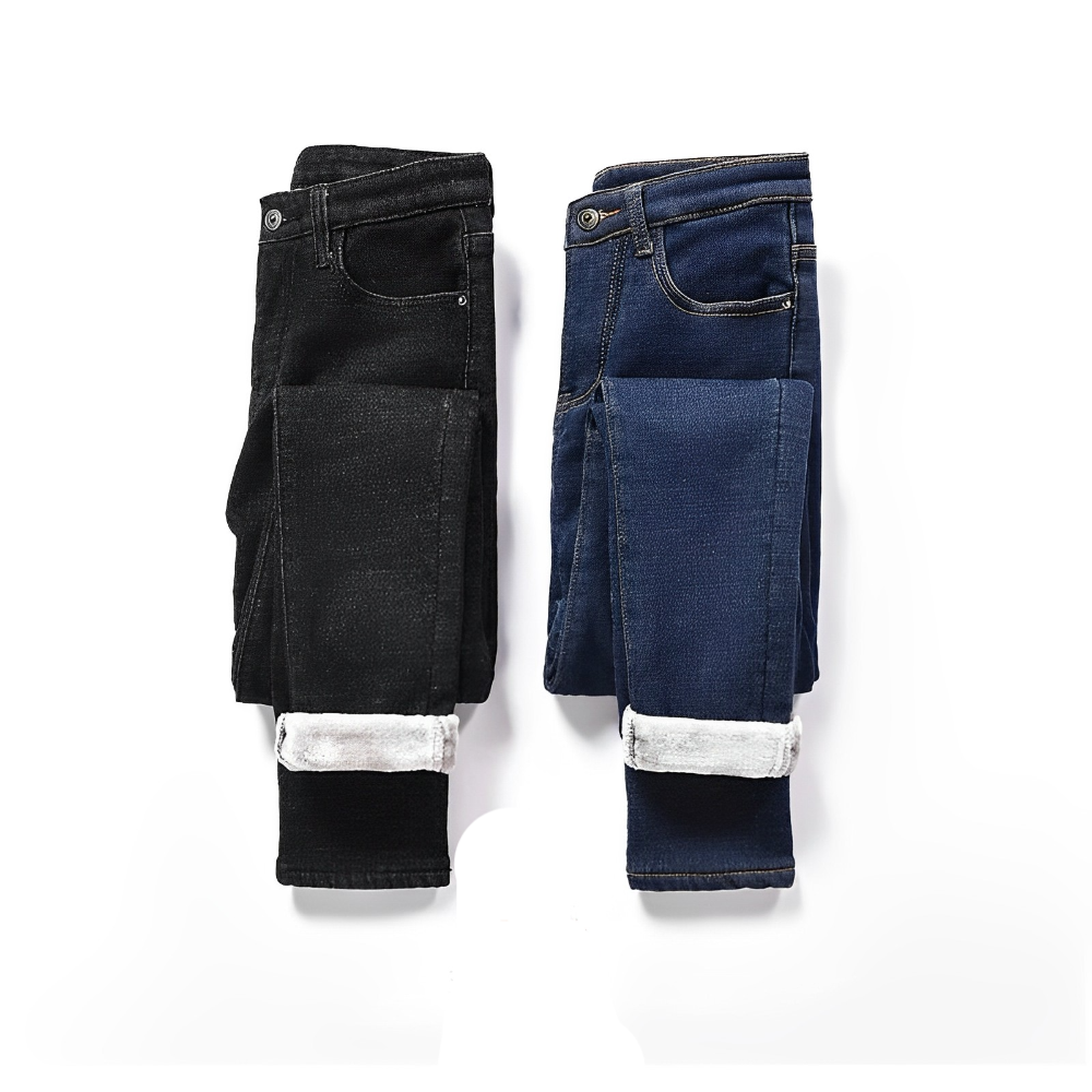 Heidi-Mode - Stilvolle und Warme Winter Fleece Jeans für Frauen