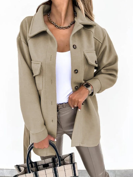 Heidi-Mode | Sommerjacke Leichtes Woll Langjacke
