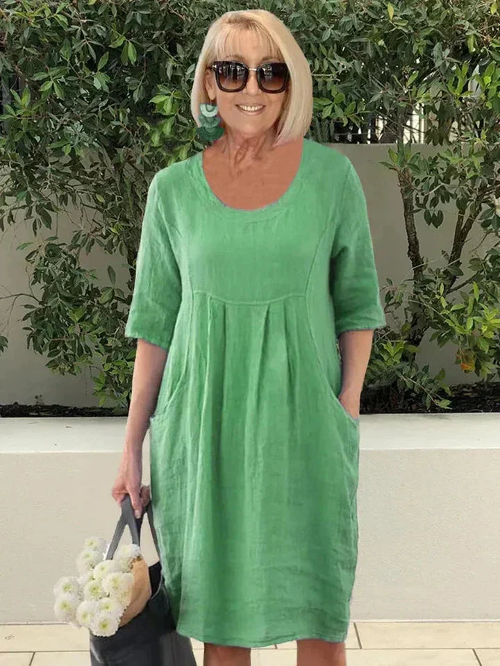 Heidi-Mode | Mischung aus Baumwolle und Leinenkleid