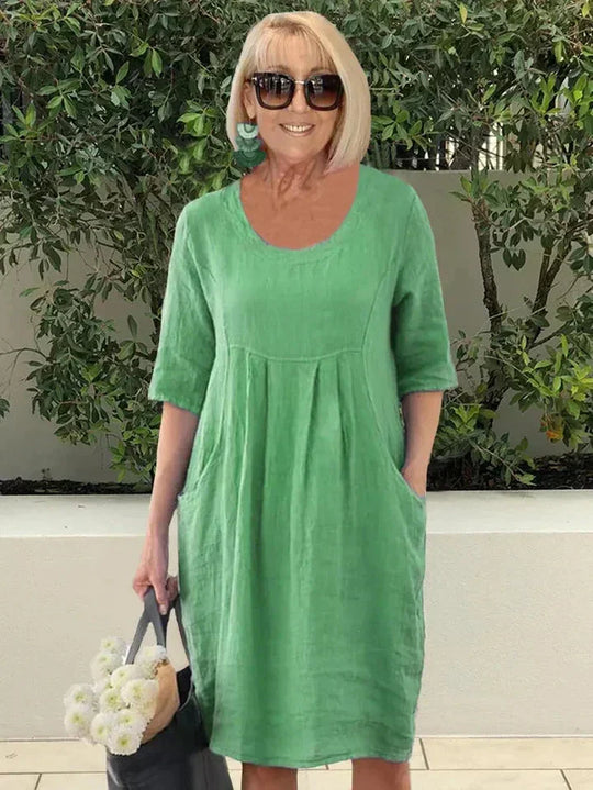 Heidi-Mode | Mischung aus Baumwolle und Leinenkleid