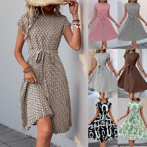 Heidi Mode | Plissee-Kleid mit geometrischem Print