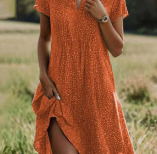 Heidi-Mode | Künstlerischer Ethno Stil Midikleid für Damen