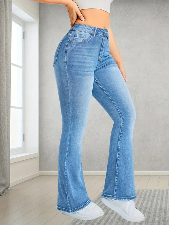 Heidi-Mode | Casual Bootcut Jeans mit hoher Taille