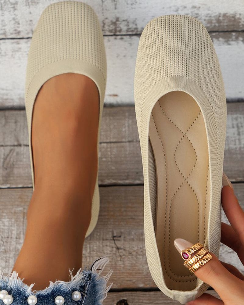 Heidi-Mode | Atmungsaktive Flache Schuhe mit Runden Zehen