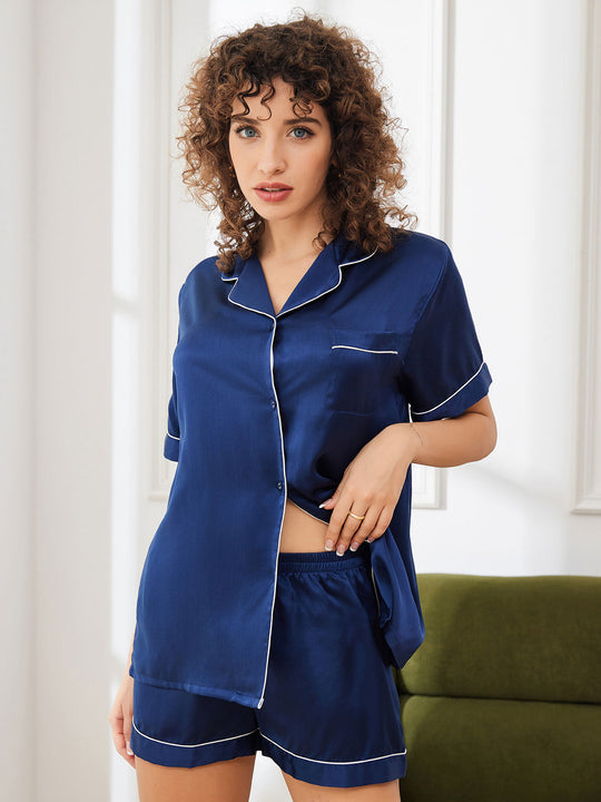 Heidi-Mode | Kurzes Pyjamaset 100% Seide