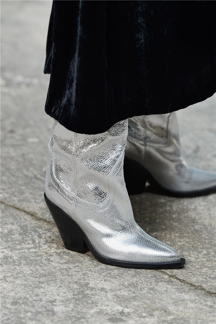 Heidi-Mode | Hohe Absätze Spitzzehen Schlichte Stiefel Übergröße Damen Reitstiefel