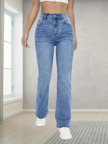 Heidi - Hellblaue Bootcut-Jeans