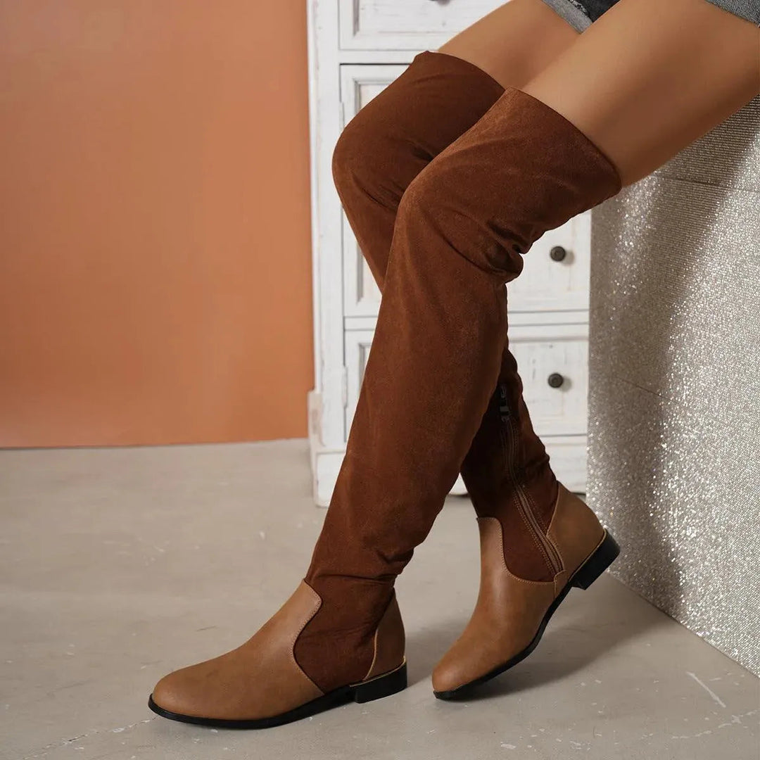 Heidi-Mode | Overknee laarzen gemaakt van suede