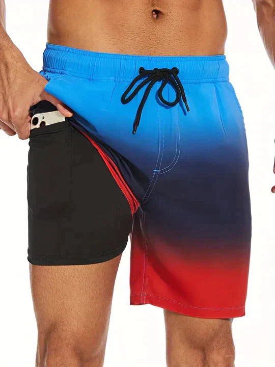 Heidi-Mode | Schwarze Flamingo Aquaflex Badeshorts