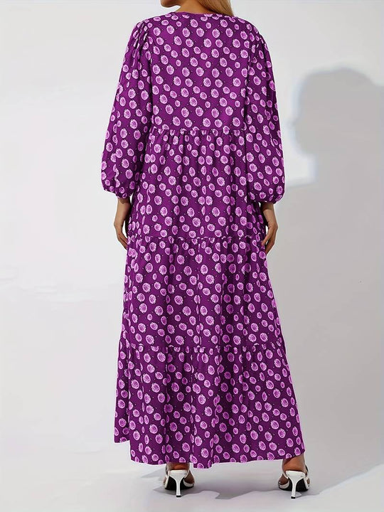 boho maxi jurk met bloemenprint