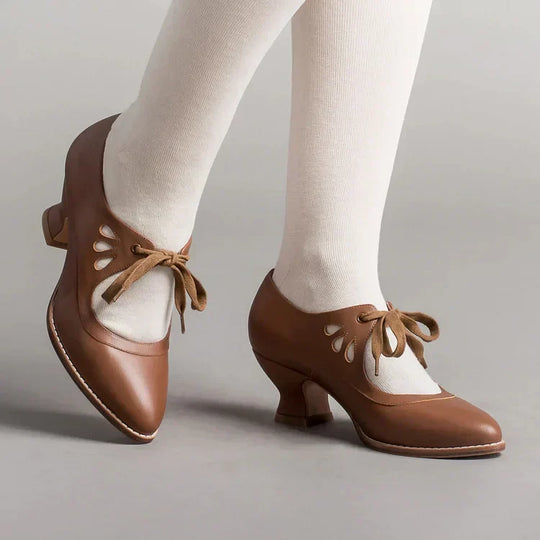 Heidi-Mode | Edwardianische Lederschuhe für Damen