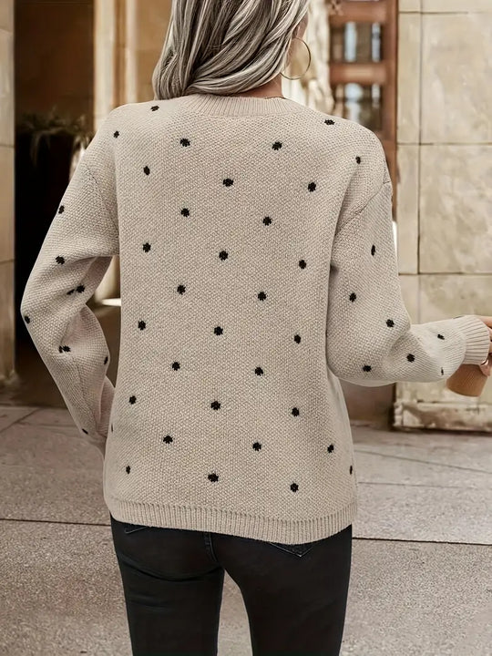 Heidi-Mode | Langarm-Poker-Dot-Pullover