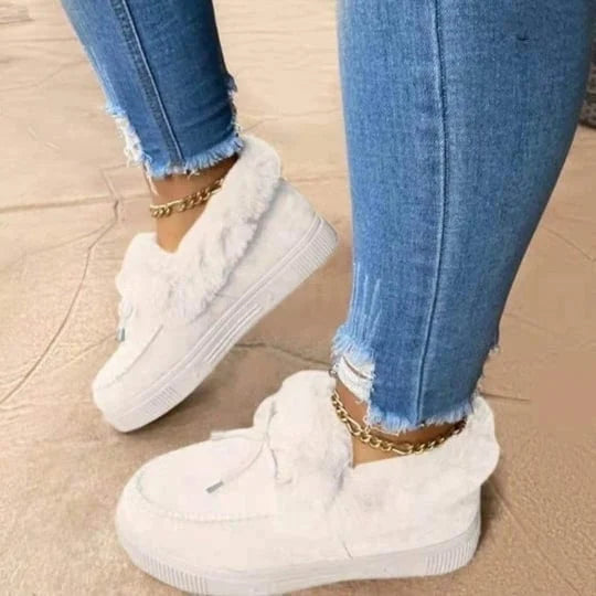 Heidi-Mode | Flauschige Damen Fellschuhe Perfekter Komfort für Die Kalte Jahreszeit