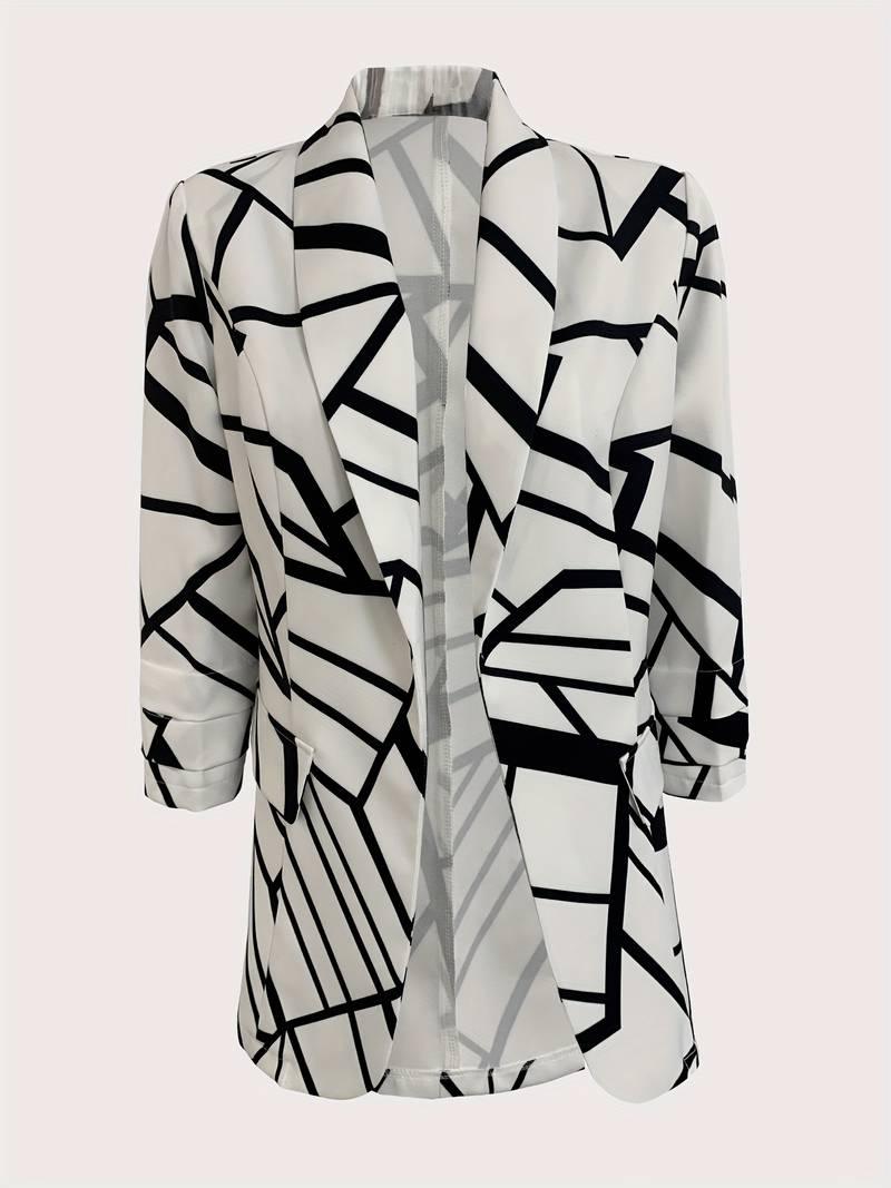 HeidiMode – Stylischer Allover-Print-Blazer