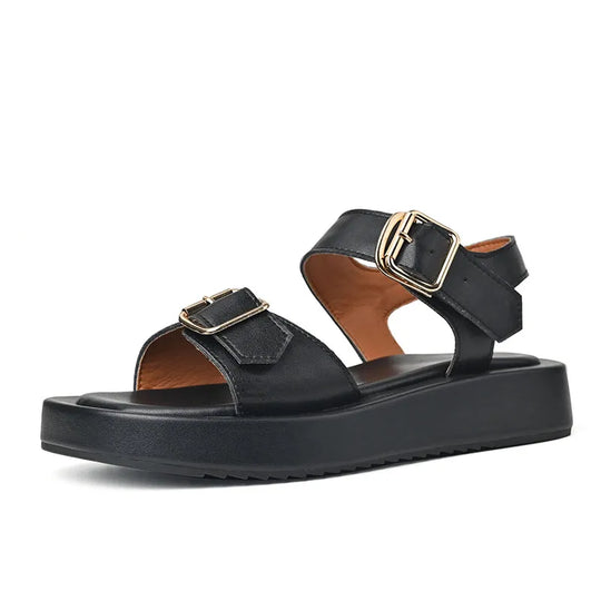 Heidi-Mode | Neue Sommerschuhe mit Flachen Schnallen und Plattformen für Frauen