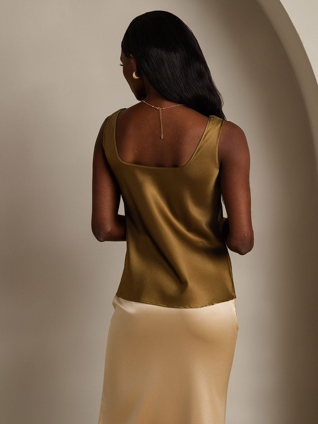 Heidi-Mode | Seide U-Ausschnitt Trägershirt