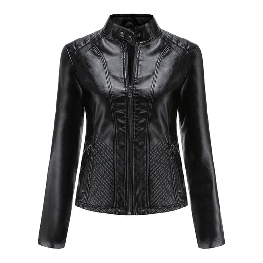 einfache dünne Lederjacke