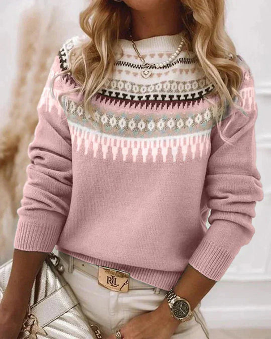 Heidi-Mode | Strickpullover mit Nordischem Muster Soft und Warm Zeitloser Stil