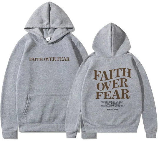 Heidi-Mode Over Fear Psalms 118:6 - Unisex Hoodie in Übergröße