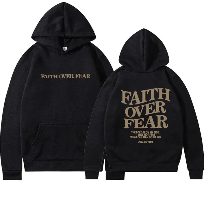 Heidi-Mode Over Fear Psalms 118:6 - Unisex Hoodie in Übergröße