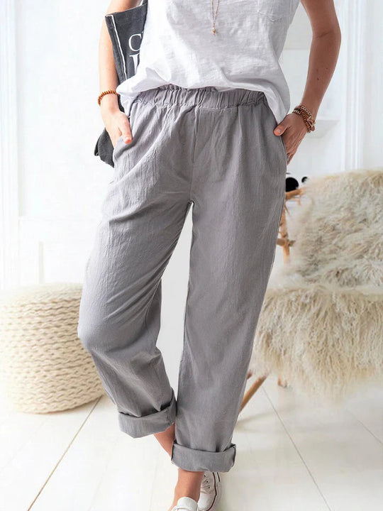 Heidi-Mode | Leinenhose mit Gummizug Bequem & Stilvoll