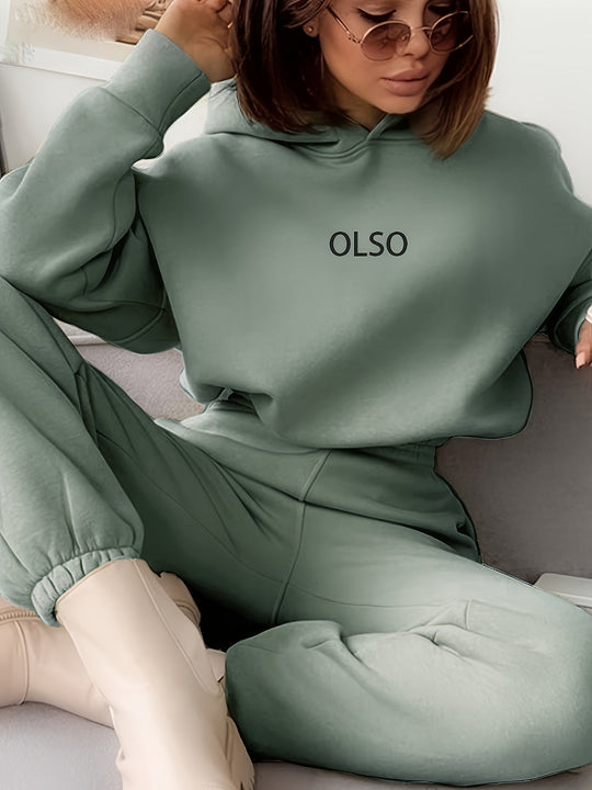Heidi-Mode | Oslo Damensatz Zweiteiliges Satz aus Kapuzenpulli und Sweatpants für Lässigen Stil und Maximalen Komfort.