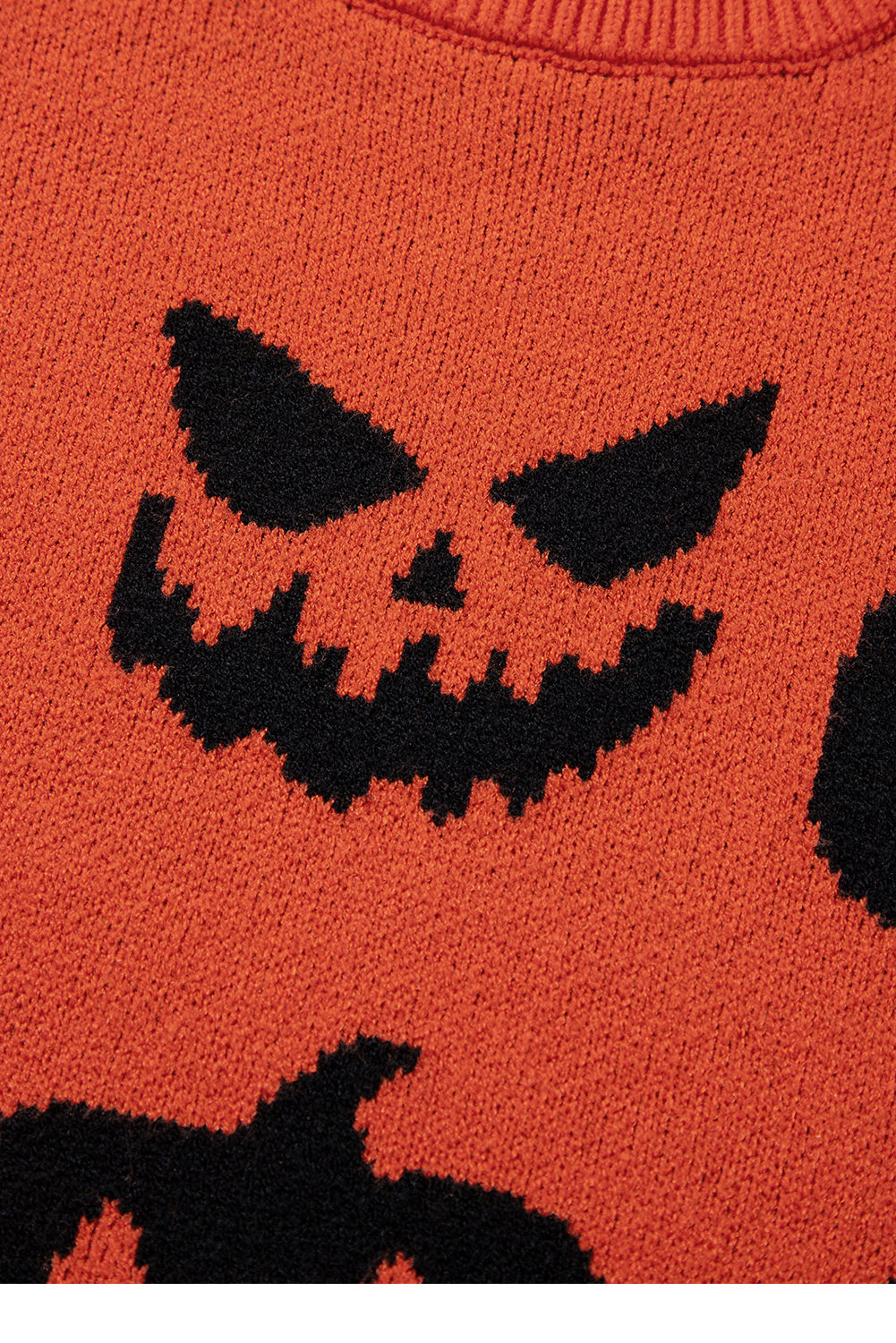 Halloween Kürbis Gesicht Muster Drop Shoulder Pullover