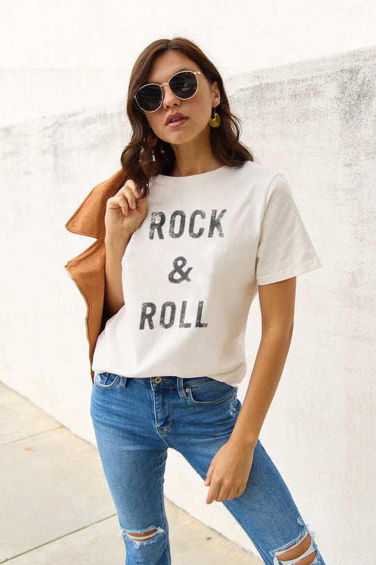 Heidi-Mode | Simply Love Full Size Rock & Roll Kurzarm T-Shirt