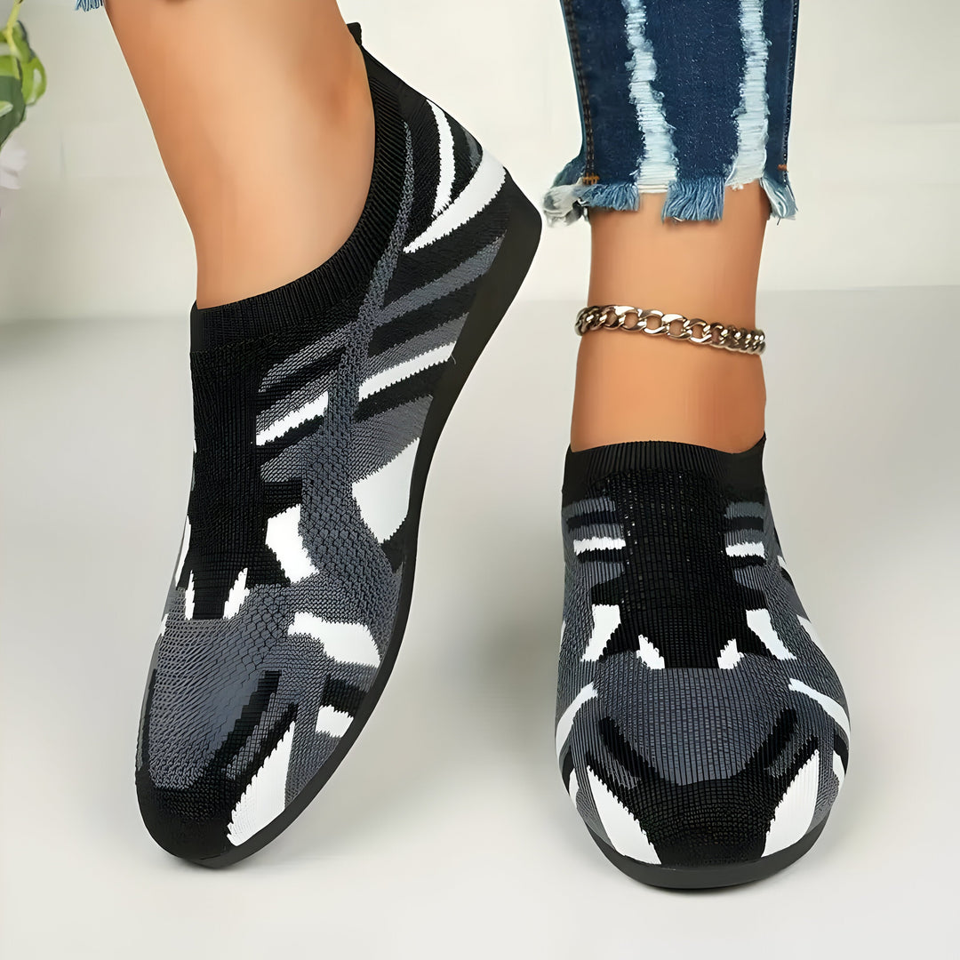 Heidi-Mode | Flache Schuhe mit Camouflage Muster für Frauen