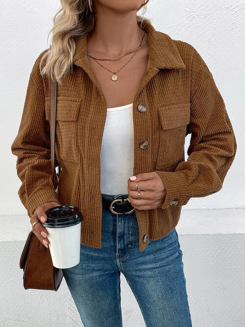 Heidi-Mode | Hemdkragen Knopfront Jacke mit Taschen