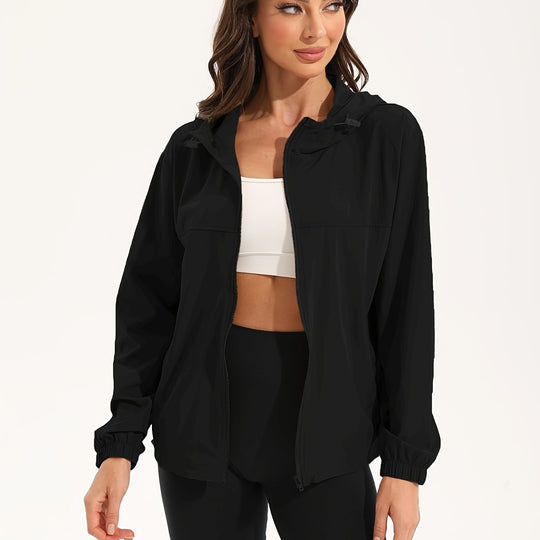Heidi-Mode | Leichtes Wasserabweisendes Sportjacke mit Kapuze