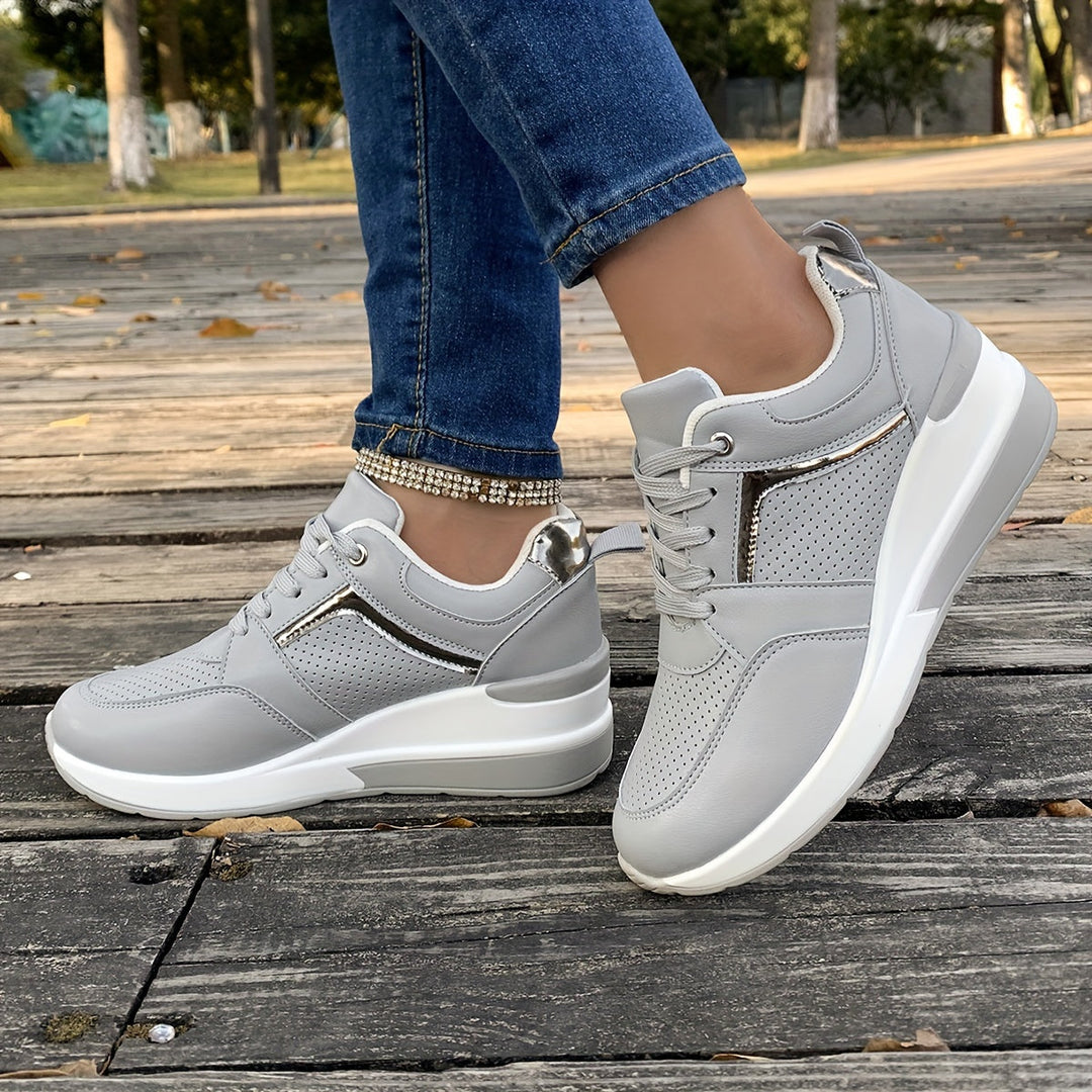 Heidi-Mode | Einfarbige Sneaker Für Damen Ideal Für Den Alltag