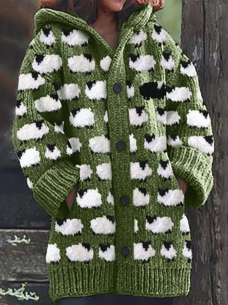 Heidi-Mode | Strickjacke Mit Schafen