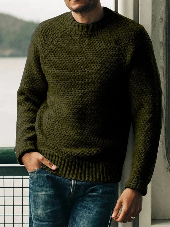 Heidi-Mode Casual Rundkragen-Strickwaren Herren Pullover