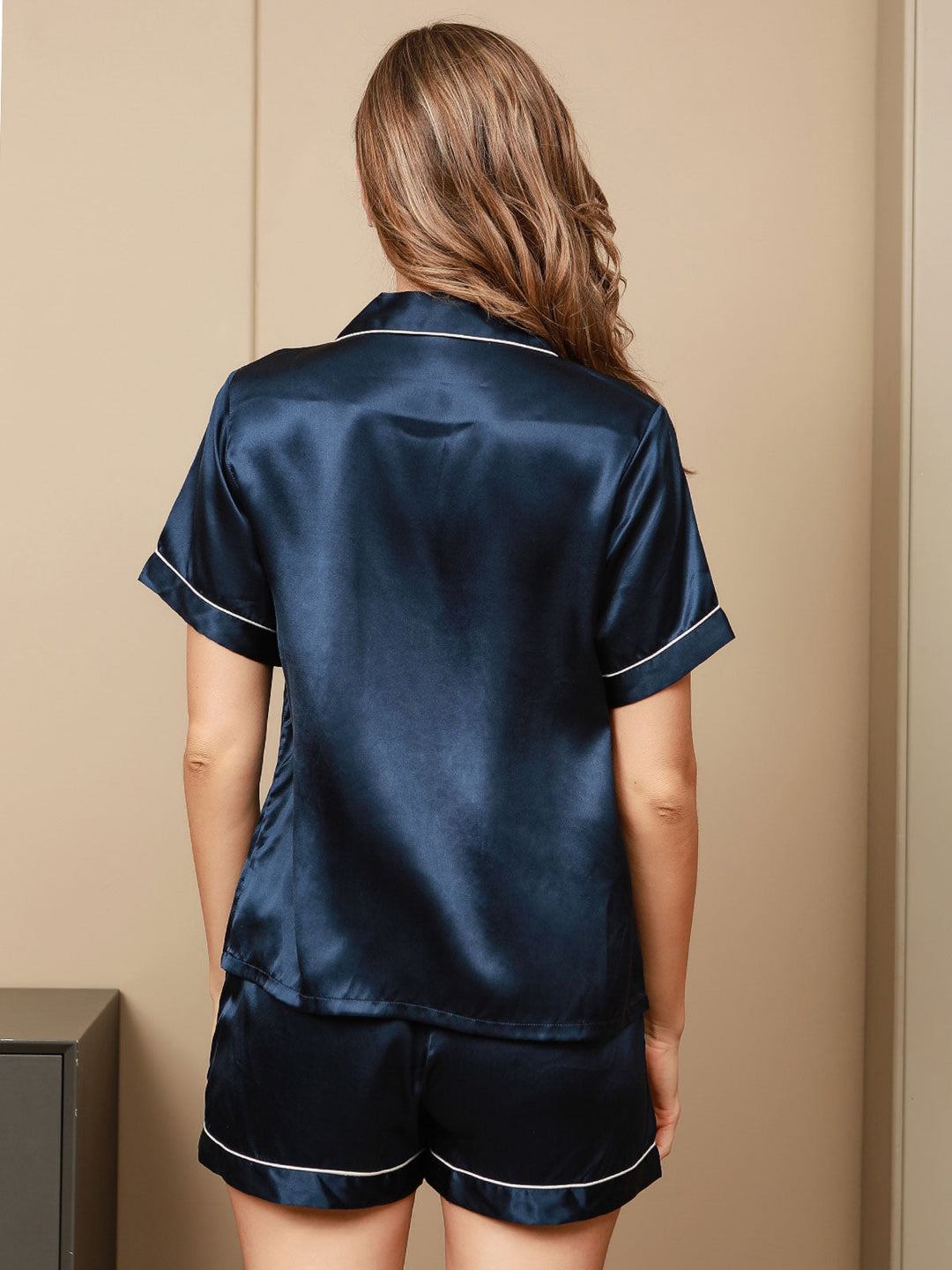Heidi-Mode | 100% Seide Pyjamas Kurzes Pyjamas Set 2 Stk