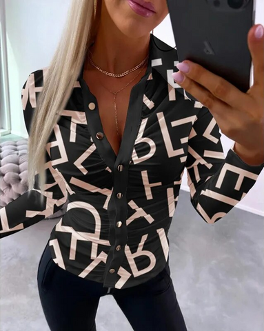 Heidi-Mode - Herbst Vintage Print Top
