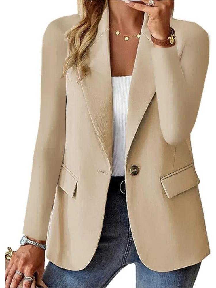 Heidi-Mode | Blazer Casual Langarm Relaxed Fit Jacke